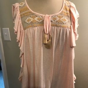 Free people pink blouse